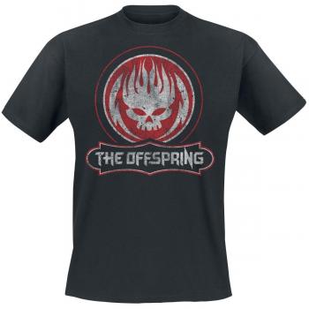 The Offspring Distressed Skull Black T-Shirt for Men - Sizes S to XXL - 100% Cotton