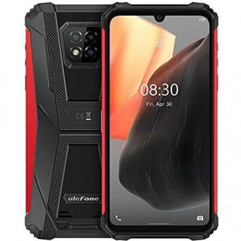 Ulefone Armor 8 Pro Móvil Resistente Android 11, 6.1’’ HD + IP68 Impermeable Antigolpes Teléfono Libre, Helio P60 6GB + 128GB, Cámara Trasera Triple de 16MP, Desbloqueo Facial&Huella Digital Rojo