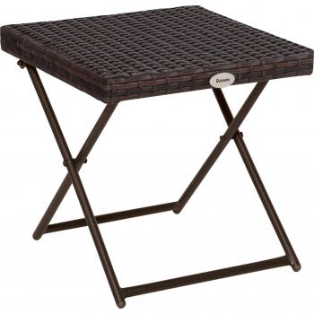 Mesa De Exterior Plegable Like Outsunny Marrón 40x40 cm