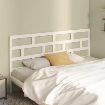 Cabecero para cama de madera maciza de pino blanco 206x4x100 cm