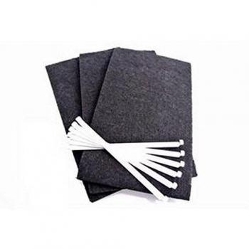 Juego de 3 filtros de carbón (con varillas de fijación) para campana extractora SAUTER 74X7954