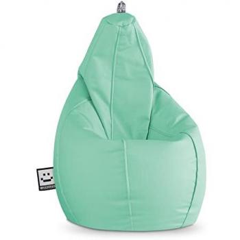 Puff Pera Polipiel Menta XL HAPPERS - Cómodo, Ligero y Resistente