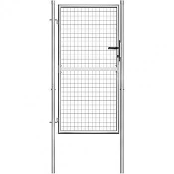 Silver Galvanized Steel Garden Gate 105x200 cm