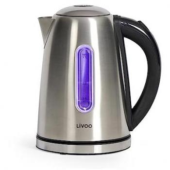Hervidor Eléctrico Livoo DOD195 - 2200 W - 1,7 L - Base 360° - Acero Inoxidable