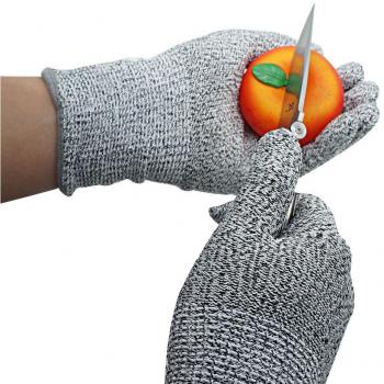 Xcellent Global Guantes Resistente al Corte Uso Alimentación y Cocina Nivel de Protección 5 para Cortar, Picar, Pelar, Tallar de Madera, Tamaño Mediano HG120M