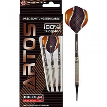 Dardos Bulls Darts Artos Brown 80% Tungsten 18g con Punta Plástica