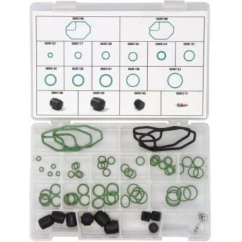 Kit de conversión y reparación de aire acondicionado DELPHI TSP0695003, incluye compresor, condensador, evaporador, mangueras y válvulas para sistema de climatización automotriz