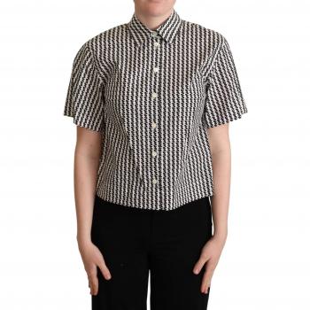 Dolce & Gabbana White Black Fantasy Pattern Shirt - IT40|S
