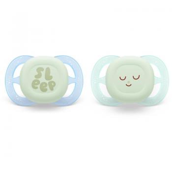 Philips Avent Ultrastart Night Pacifier for Boys 0-2 Months (2 Pack)