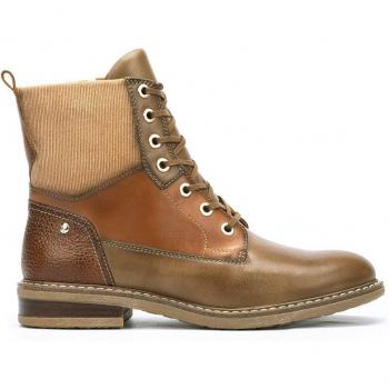 Pikolinos Botines de mujer de piel con cordones, cremallera y plantilla extraíble ALDAYA W8J