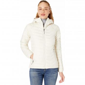 Columbia Powder Lite Hooded Chaqueta, Mujer, Chalk, Medium