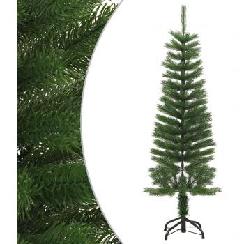 Árbol de Navidad artificial estrecho con soporte PE 120 cm