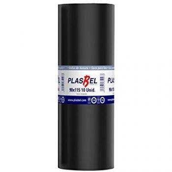 PLASBEL Rollo Bolsa Basura 150 litros - 90x115 cm. Extra Grande Ideal para contenedores y Cubos XXL Grandes. Extra Fuerte y antigoteo. 10 ud