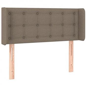 Cabecero con LED de Tela Gris Taupe 93x16x78/88 cm