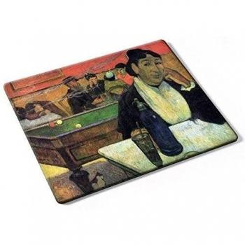 Gauguin - Madame Ginoux In Cafe, Designer Almohadilla del Ratón Mouse Mouse Pad con Diseño Colorido. Auténtica Alfombrilla de 250 x 190 mm. Tamaño Ideal de Media para el Uso Diario.