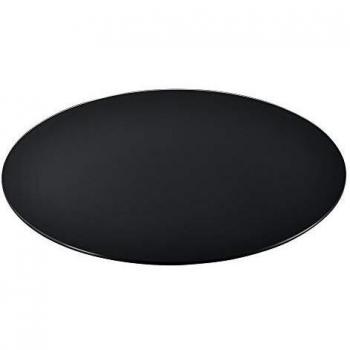 Tablero de Vidrio Templado Ø 800 x 6 mm Negro para Mesa de Centro y Comedor