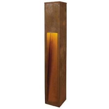 Baliza de jardín SLV RUSTY SLOT 80 POLE 229411 E27 cuadrada Óxido