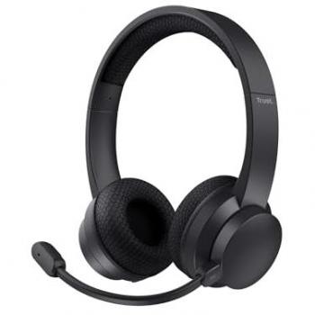Auriculares Trust Ayda Inalámbricos y Alámbricos Diadema con Micrófono ENC, USB Tipo C, Bluetooth, Negro