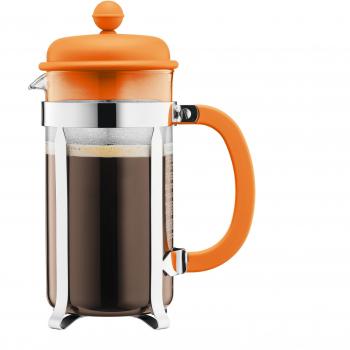 Bodum Caffettiera cafetera para 8 tazas, color naranja, 1 L