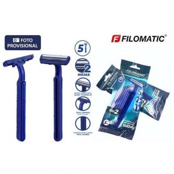 Set de 5 maquinillas de afeitar de doble hoja Filomatic