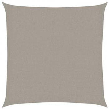 Toldo de vela cuadrado HDPE 160 g/m² 2x2 m color antracita, beige, crema y gris claro