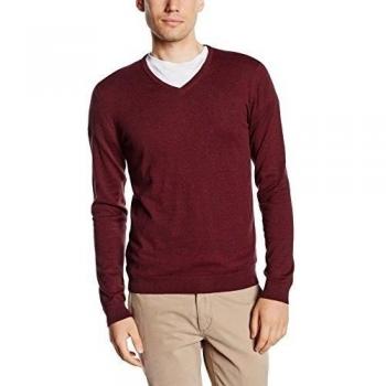 SELECTED HOMME Tower Aus Cotton V-neck Noos Id - Jersey para hombre, color oxblood red, talla XL