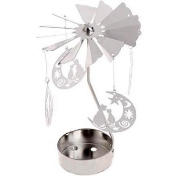 ruiruiNIE Rotary Spinning Tealight Candle Metal Tea Light Holder Carrusel Decoración para el hogar Regalos