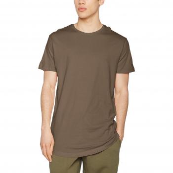 Urban Classics Men's Shaped Long Tee - Khaki - Sizes S to 3XL