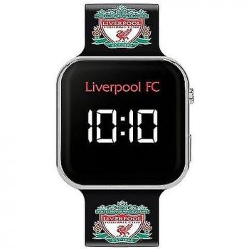 Reloj digital LED Liverpool FC para niños en colores negro, rojo y verde, talla única