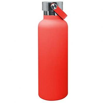 BOTELLA TERMICA DE ACERO INOXIDABLE 750ML CORAL, DOBLE PARED, LIBRE DE BPA, PARA FRÍOS Y CALIENTES, CON TAPON Y ASA