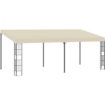 Cenador de pared 3x6 m crema de tela