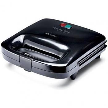 Ariete Toast & Grill Compact 1982 Sandwichera y plancha en uno, 2 indicadores luminosos, placas antiadherentes, posición vertical, compacto, 750 W, color negro