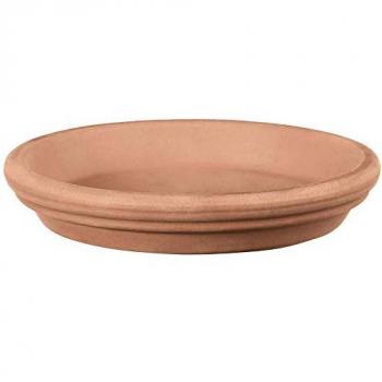 Plato de Maceta Impermeable Terracota Blanco Ø 27 cm