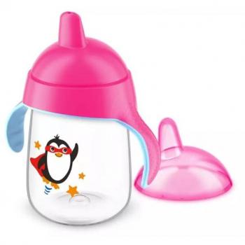 Philips Avent My Penguin Sippy Cup 340ml, Hard Spout, Pink, for 18+ Months