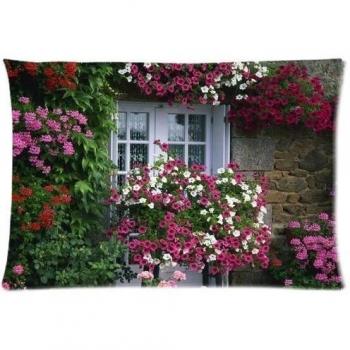 Flower Garden con cremallera fundas de almohada cubierta 20 x 30 pulgadas