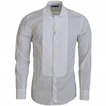 Dolce & Gabbana White Cotton Long Sleeves Mens Formal Shirt - IT41 | L, Size: XL