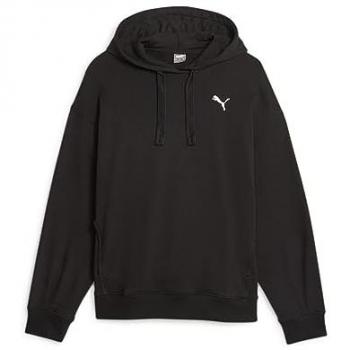 Puma Sudadera con Capucha Her TR, color negro intenso, talla M para mujer, material de sudor