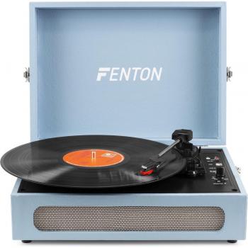 Giradiscos Retro Bluetooth Fenton RP118 - Modelo 2024 - Compatible con Todos los Discos - Altavoces Integrados - Color Azul