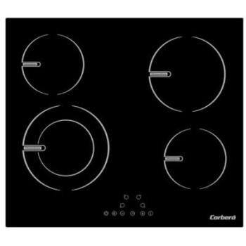 Placa Vitrocerámica Corberó CCVG4645 | 4 Zonas de Cocción | Potencia 6400W | Control Táctil | Temporizador y Bloqueo Infantil | Color Negro