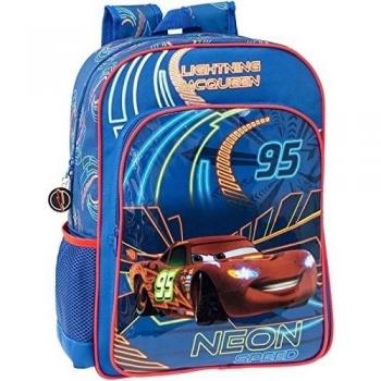 Disney Mochila Mochila Adap.Cars Neon Azul