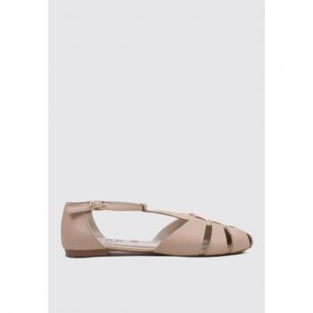 Sandalia Plana Mujer Beige Top 3 23361 - Cómoda y Elegante