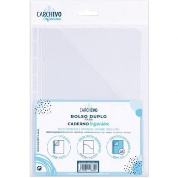 DOSSIER DOBLE INGENIOX A5 POLIPROPILENO (PP) TRANSPARENTE CON VELCRO - Pack de 25 unidades