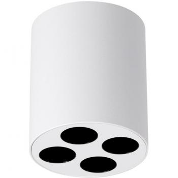 Lámpara de techo Zoe LED blanca minimalista de superficie, diámetro 7,2 cm, fabricada en aluminio