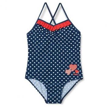 Playshoes Hearts UV Protection Girls' 1-Piece Swimsuit