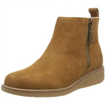 Hush Puppies Libby Women's Tan Suede Boots with Memory Foam, Size UK 3