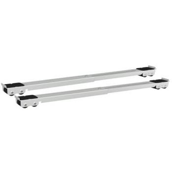 Base para lavadora ajustable 2 pcs plateado 72 x 5 x 4,5 cm acero inoxidable anti-corrosión