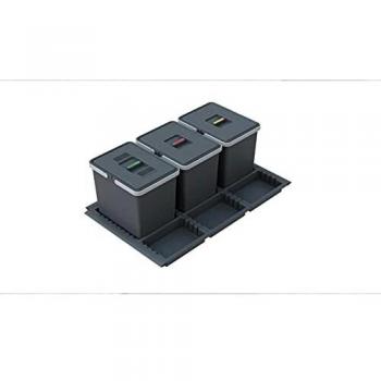 elletipi PTC28 08050 1 F C97 PPV Papelera de reciclaje cajón, Gris