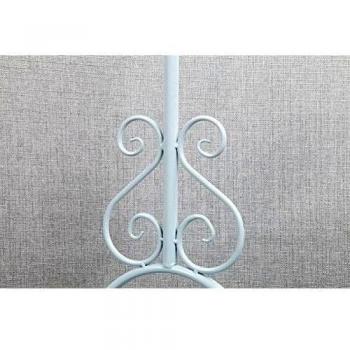 NEUN WELTEN Vintage perchero de metal para prendas - soporte para colgar ropa con estante de zapatos - Blanco