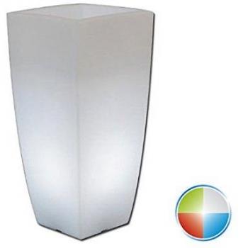 Maceta Luminosa Cuadrada Agave 40x40 cm h 90 con LED Multicolor