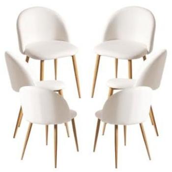 Pack 6 Sillas Vint de Polipiel - Color Blanco